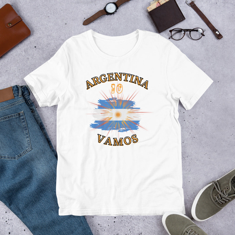 T-shirt Argentine Pour Homme – Coupe Droite, Maille Respirante, Idéal Pour Supporter Les Albicelestes !