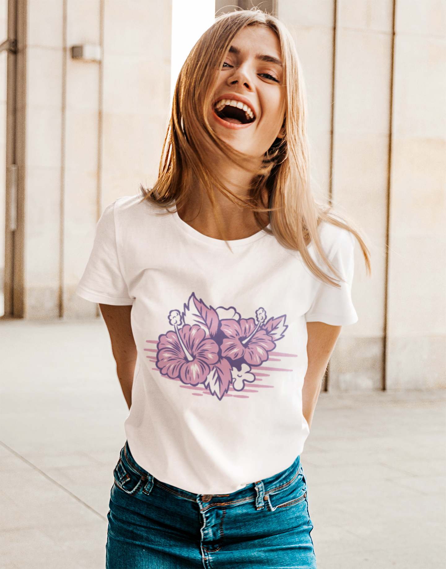 "Hibiscus Flower" Women's short sleeve t-shirt
