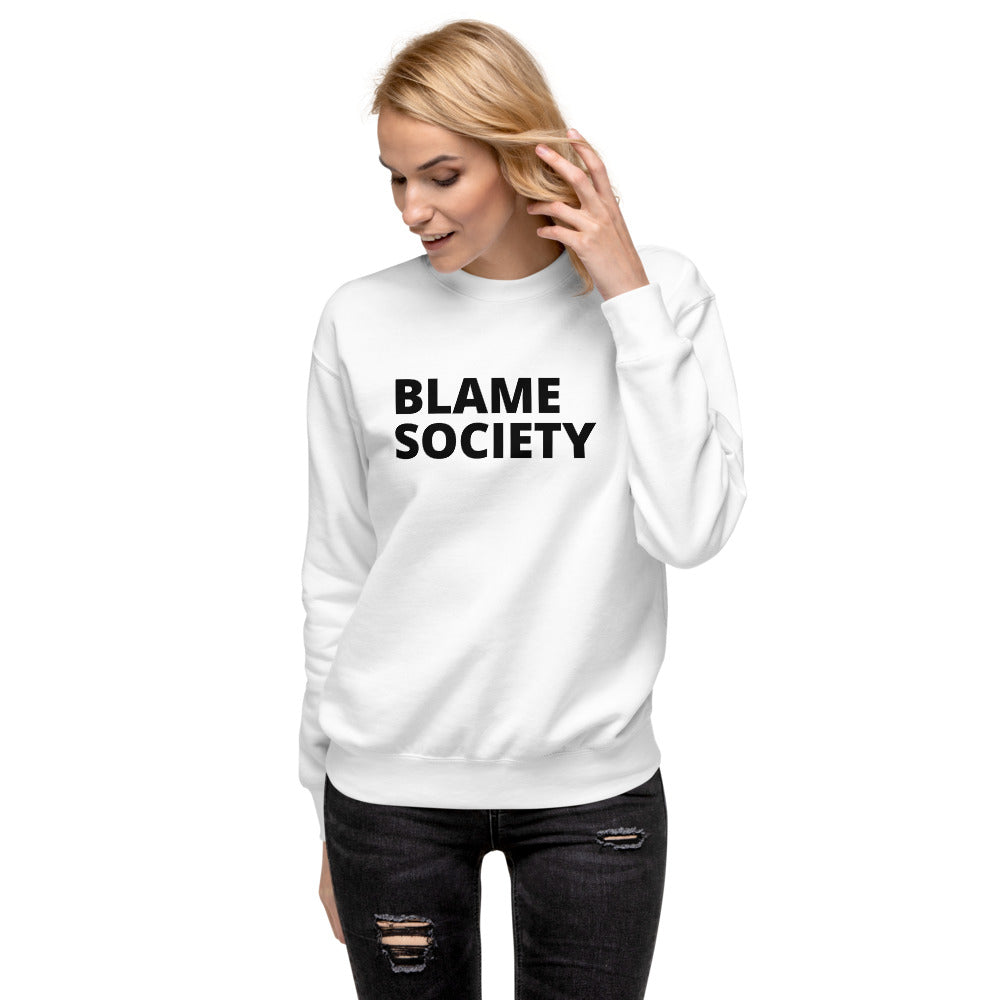 "Blame Society" Unisex Fleece Pullover