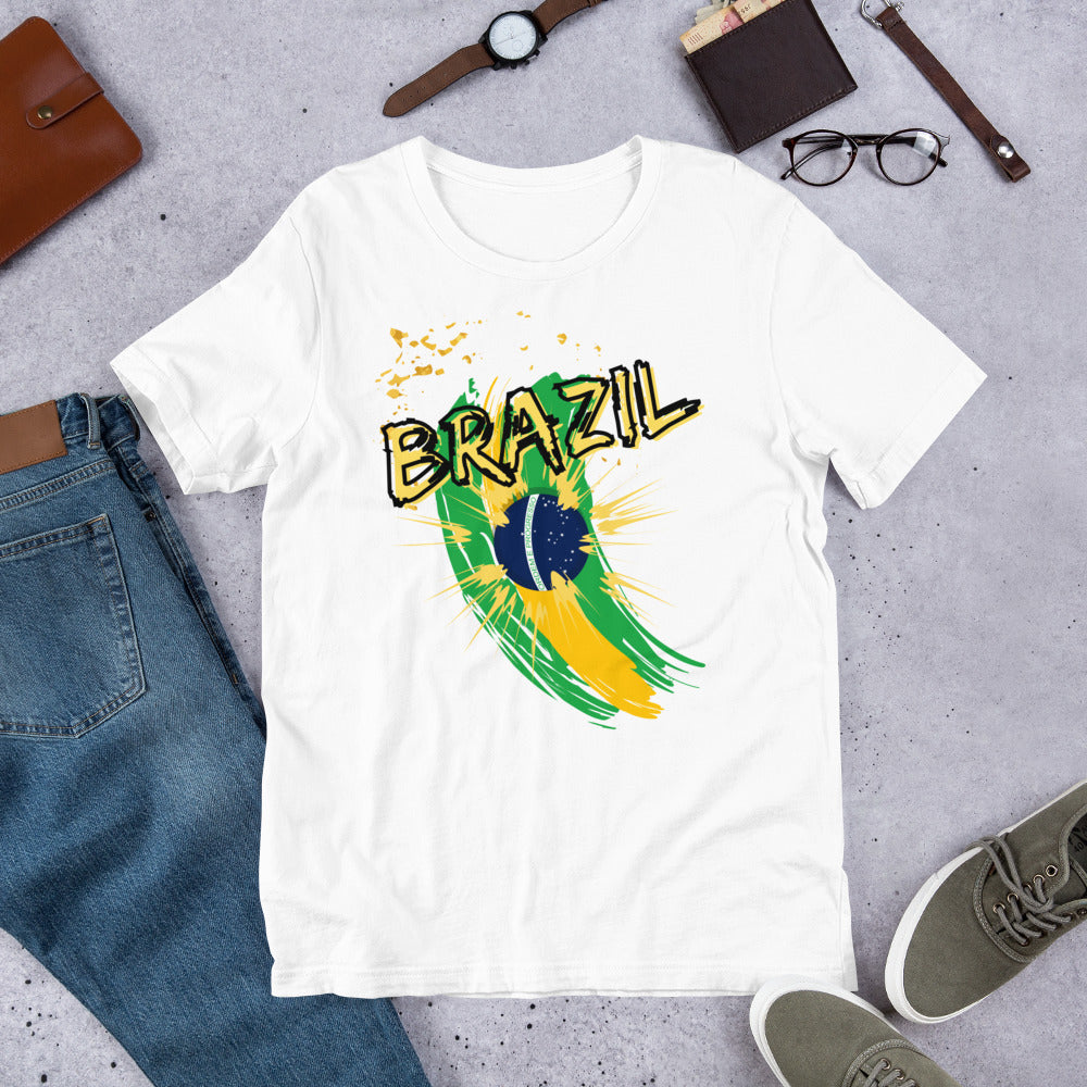 "BRAZIL FOOTBALL" Short-Sleeve Unisex T-Shirt